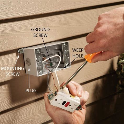 can i place an electrical box out doors|how to insert outdoor electrical box.